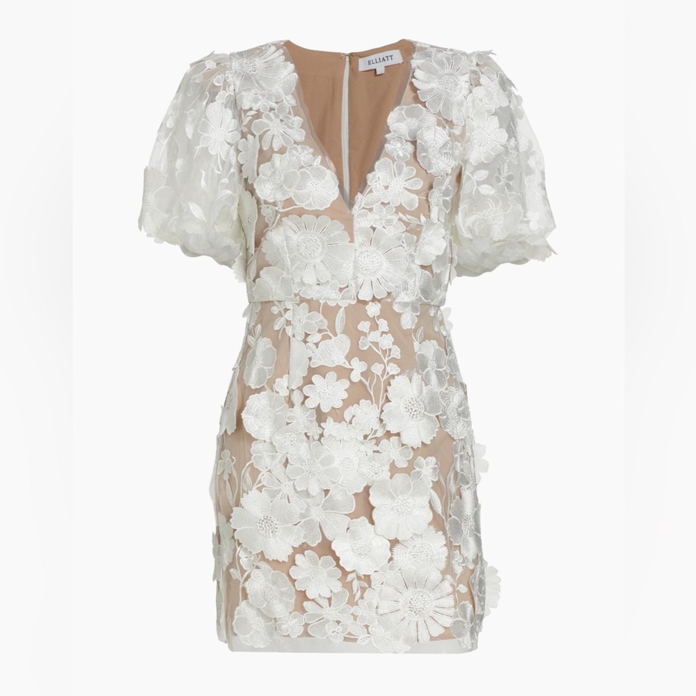 Elliatt ZAYLA MINI DRESS - IVORY/NUDE